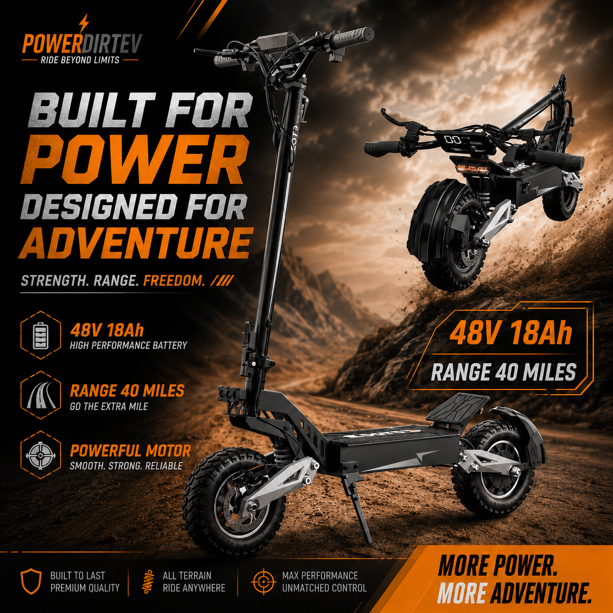 T10 Foldable Off‑Road E‑Scooter